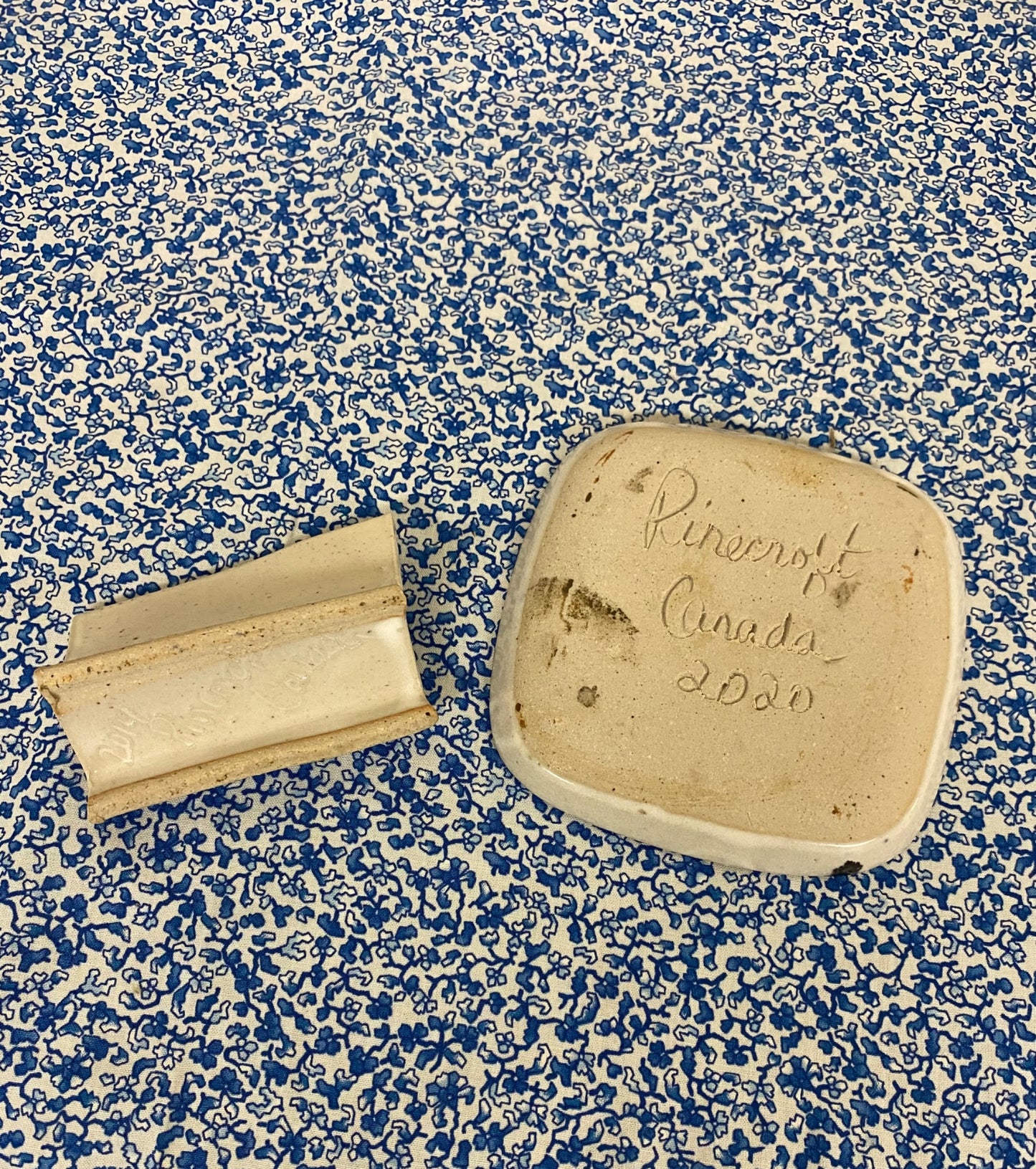 business card holder pottery set - 2