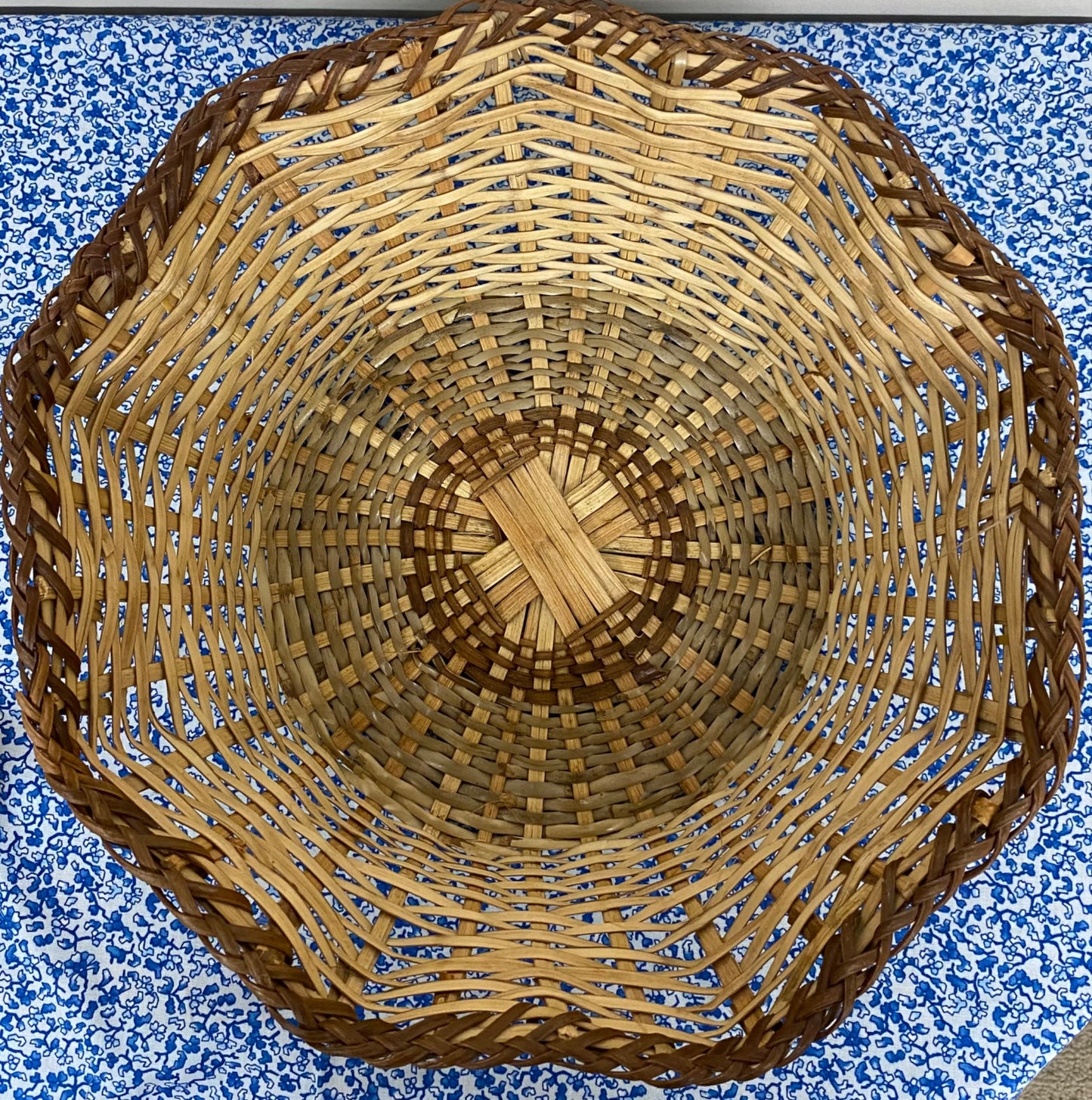 scalloped wicker basket - 1