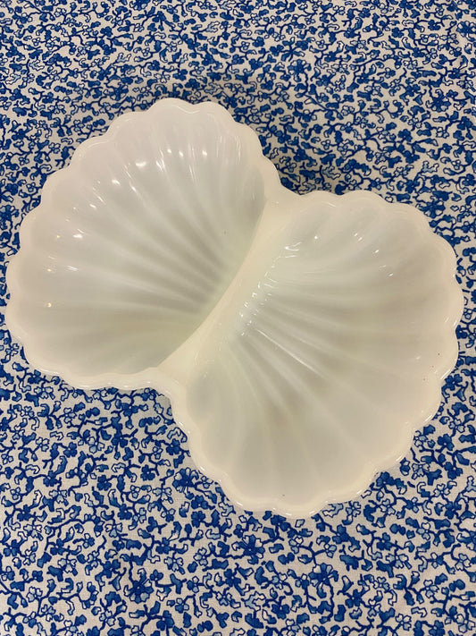avon milk glass trinket dish - 1