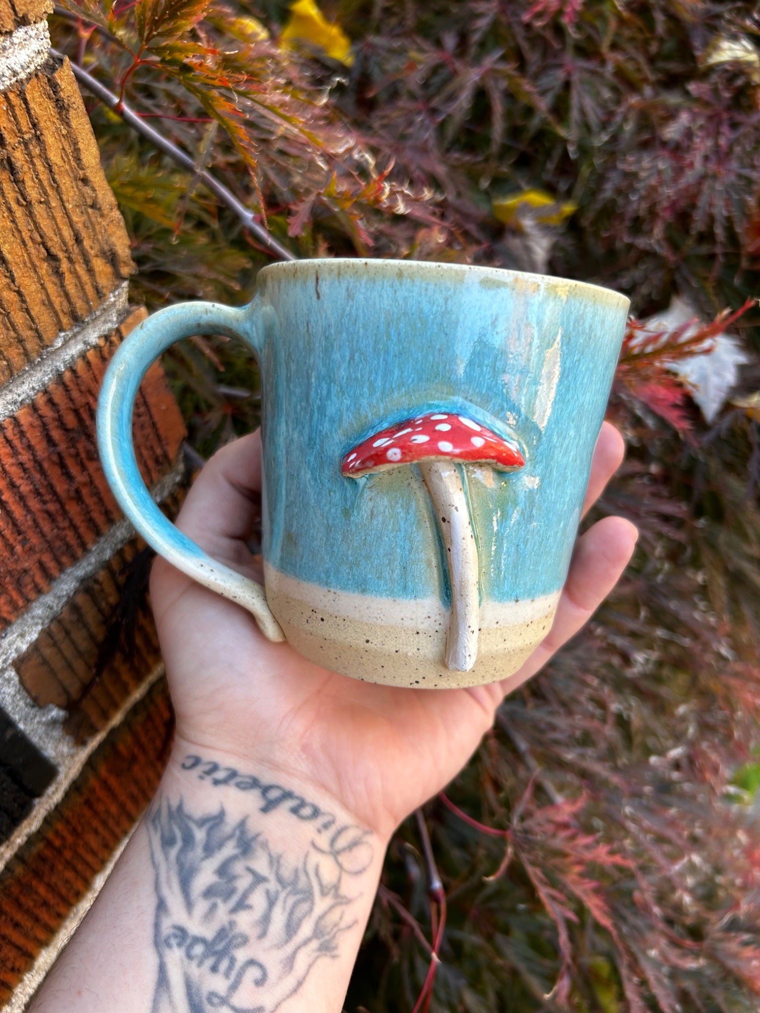 Blue Mushroom Mug - 1