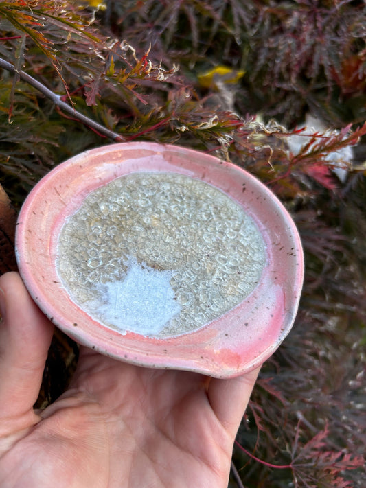 Pink Glass Spoonrest - 1