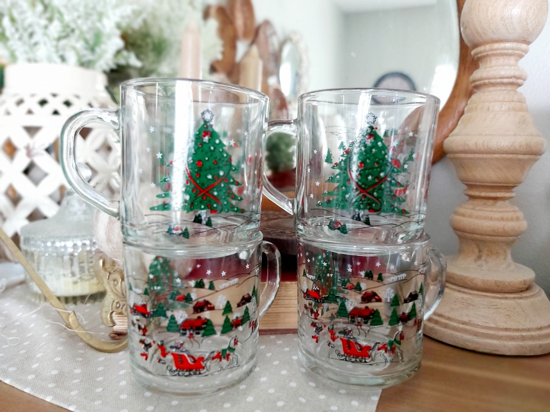 Set 4 clear mugs - 1