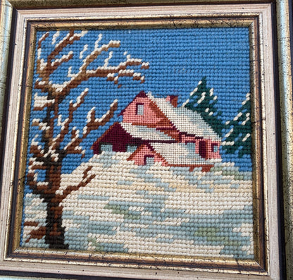 Pink Cabin Vintage Cross Stitch  - 2