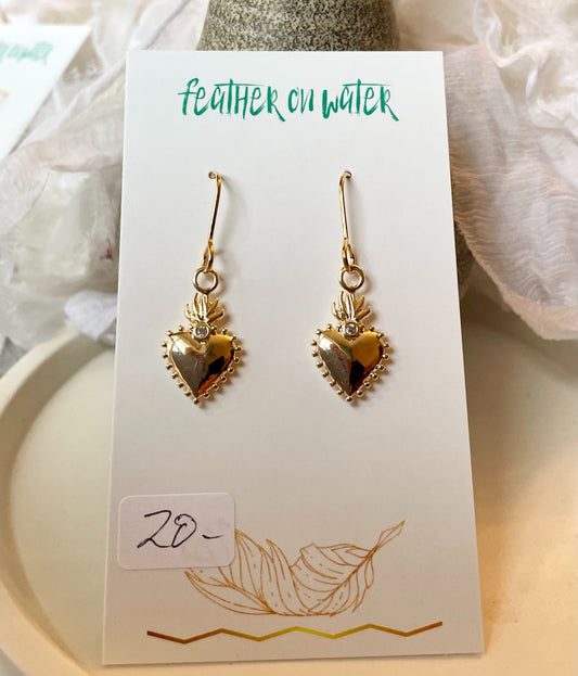 Flaming Hearts Earrings - 1