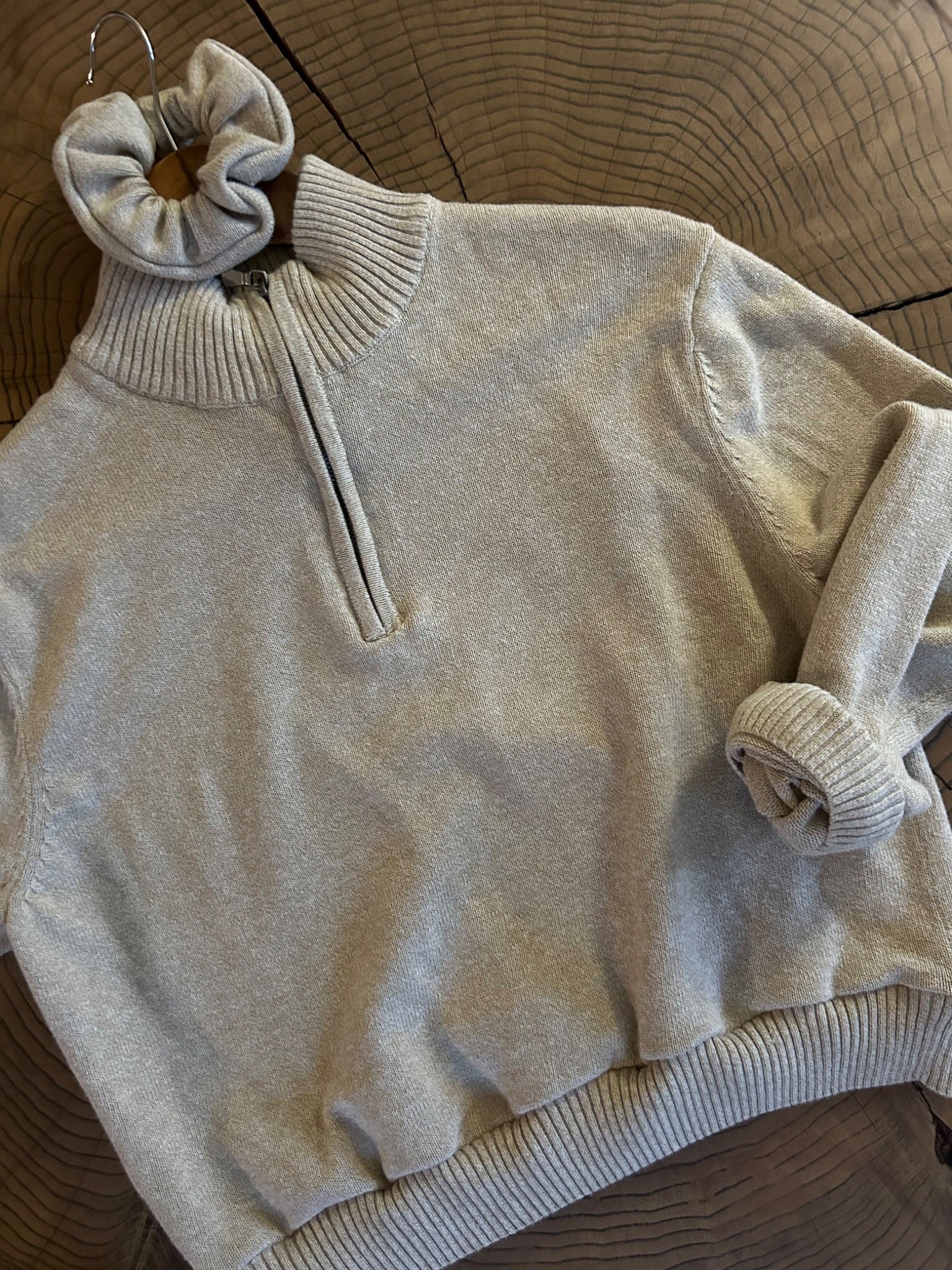 the sandy knit 1/4 zip set - 1