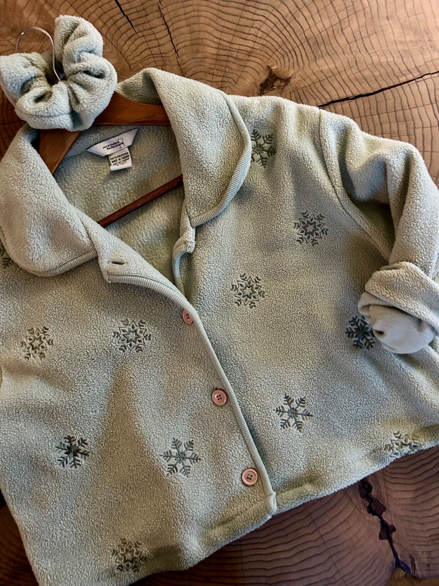 the sage snowflake fleece set - 1