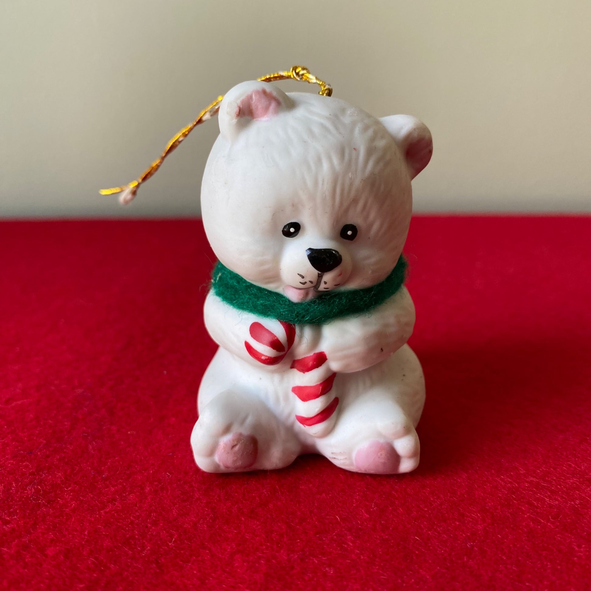 "L'il Charmer" White Bear Christmas Bell Ornament - 1