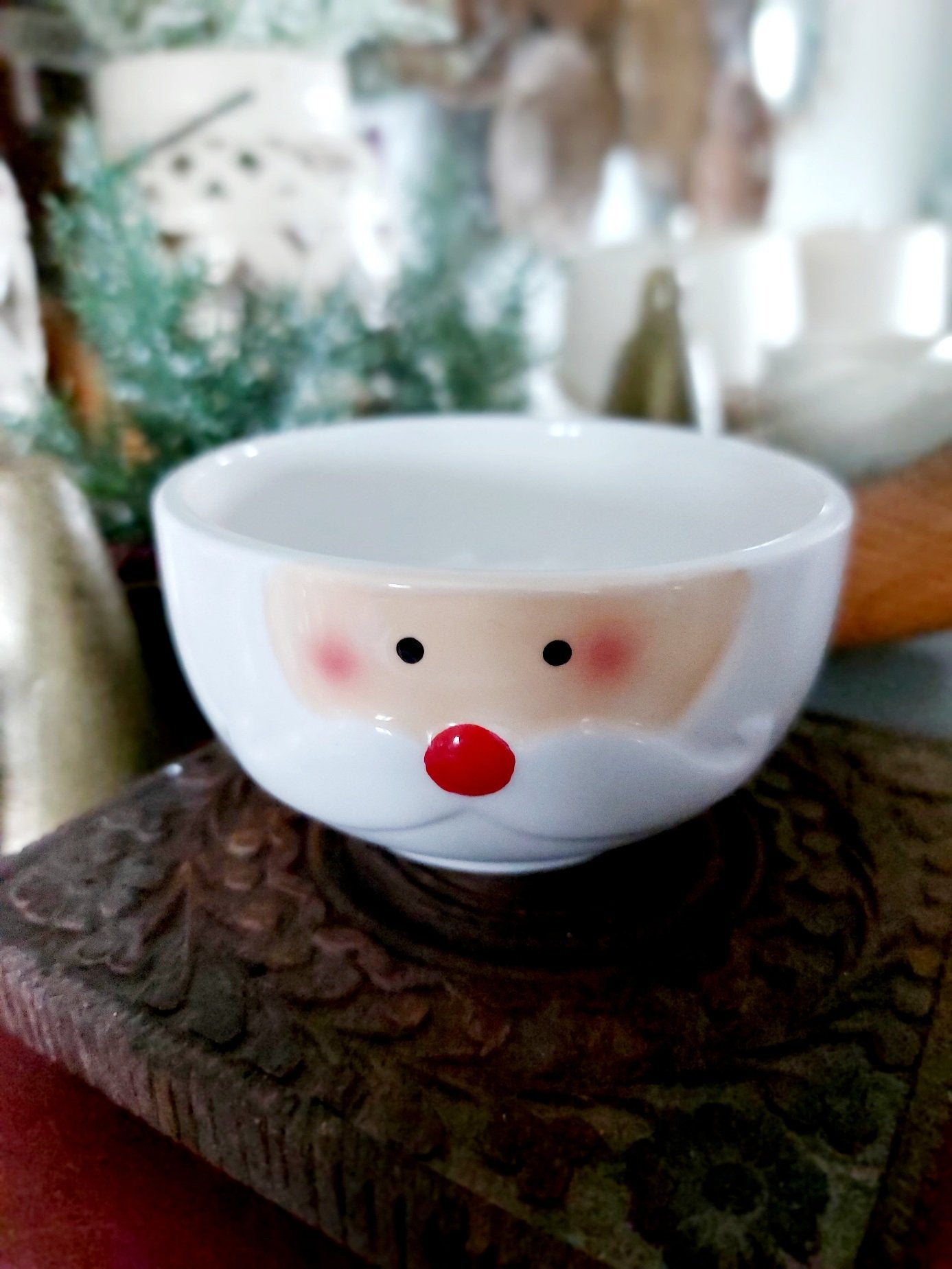 Small Santa Face bowl - 1