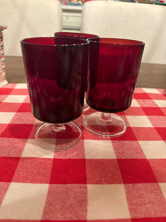 4 set red glasses - 1