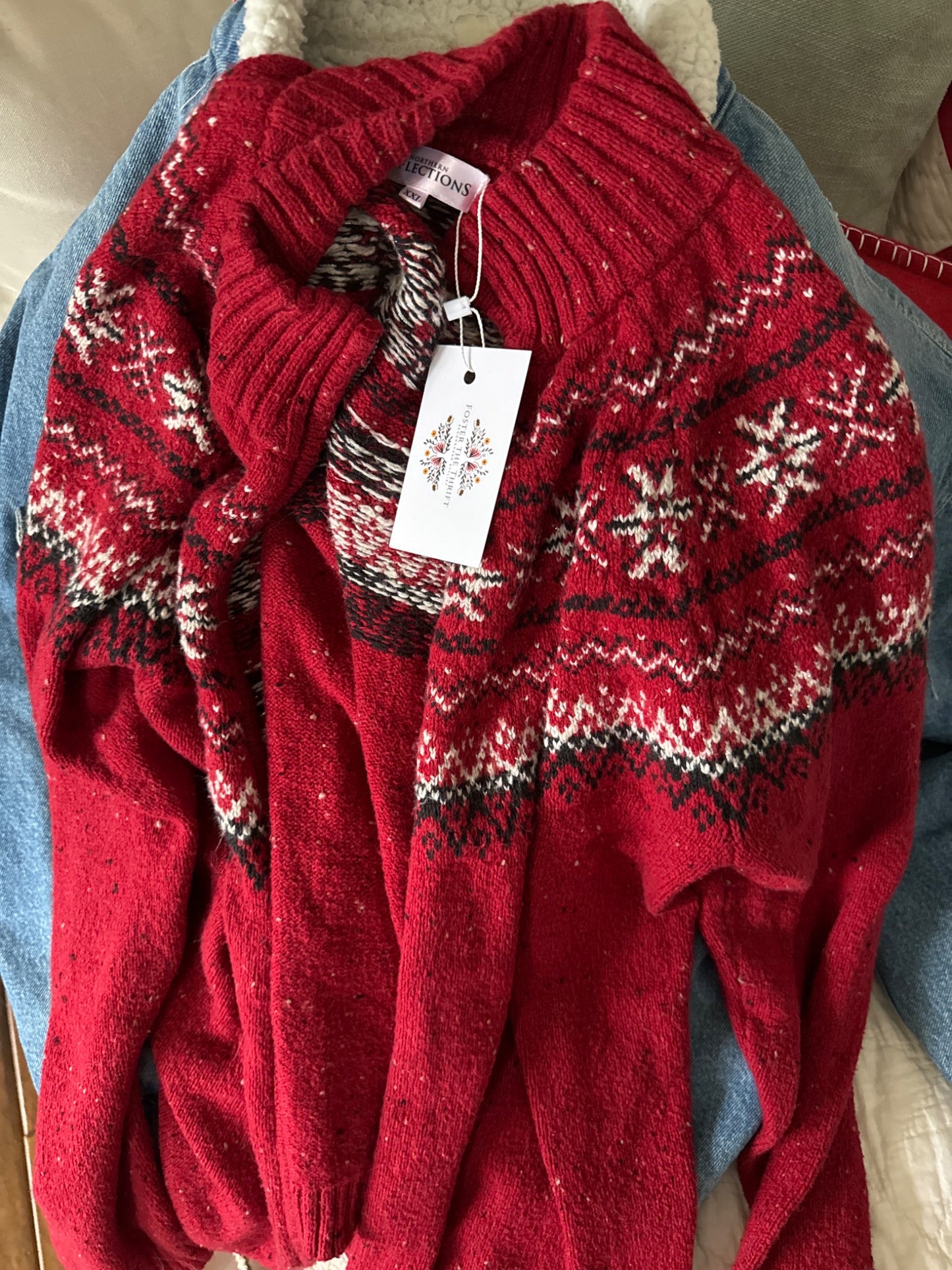 NR red flake sweater - 1