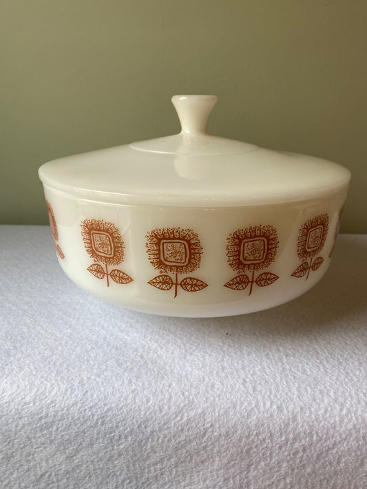 Federal Glass Covered Casserole - 1