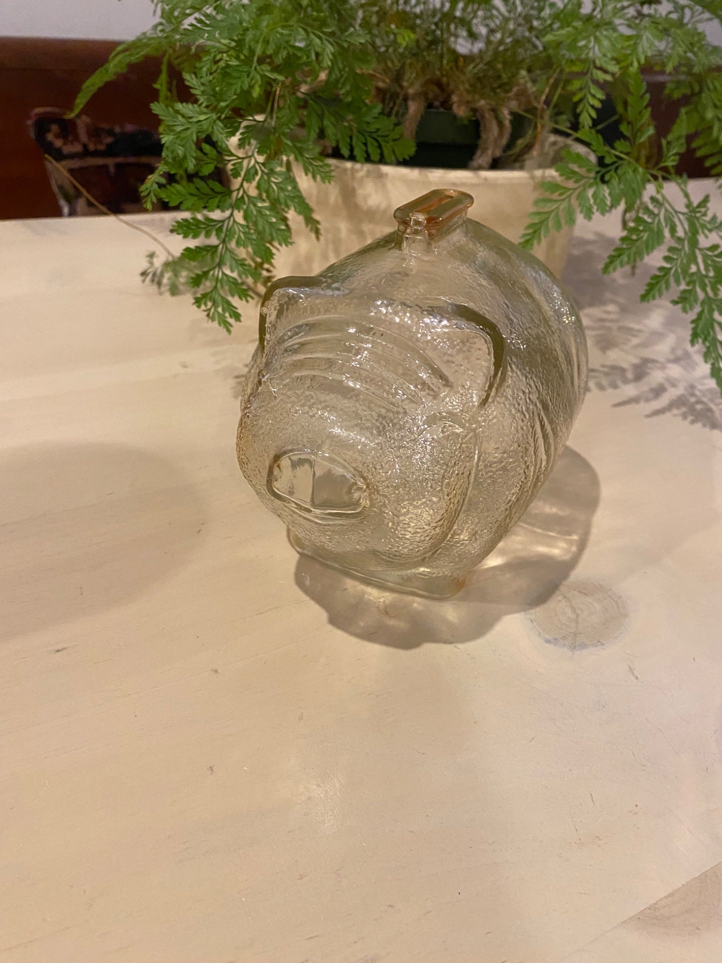 Vintage Glass Piggy Bank - 2