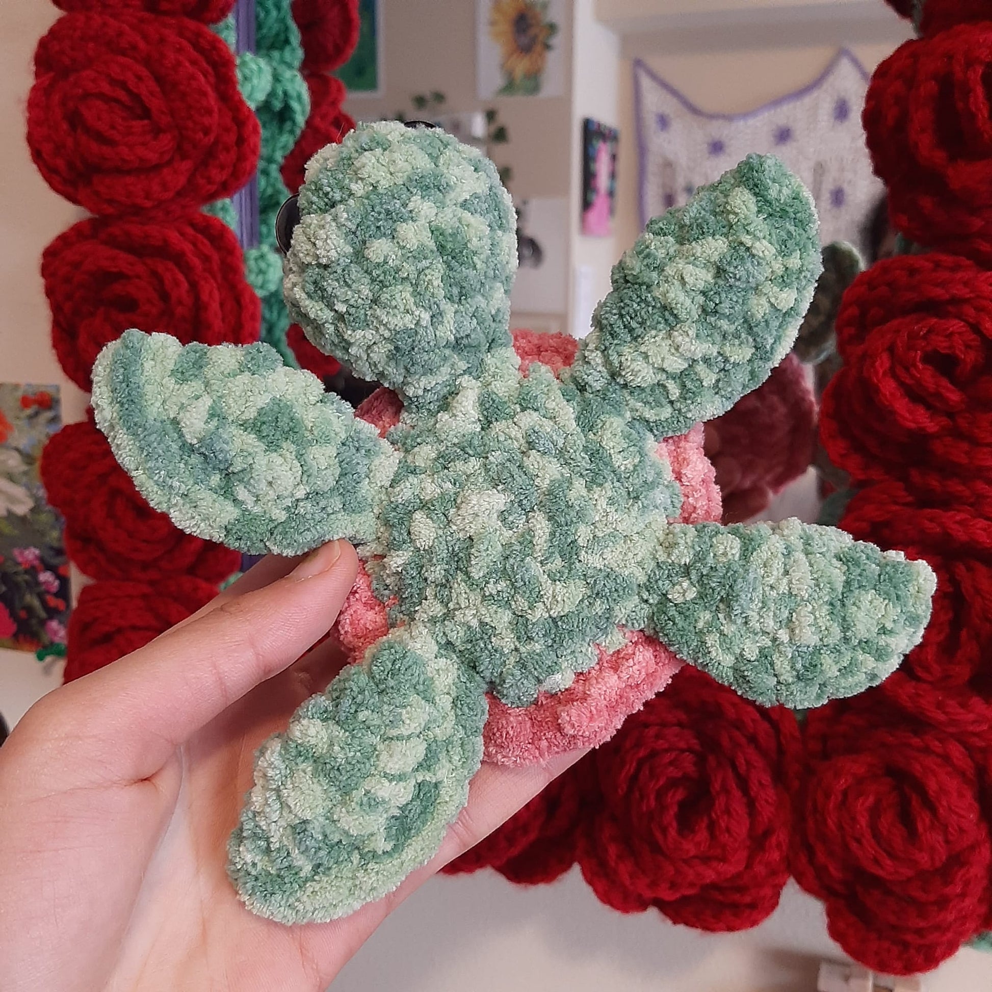 Fuzzy Pink Turtle - 4