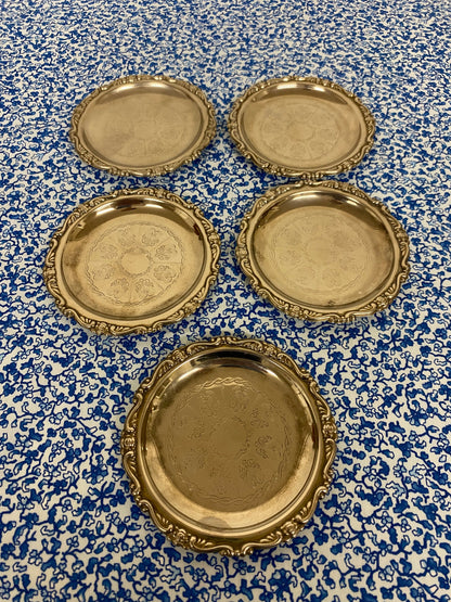 silver coaster set of 5 - 1