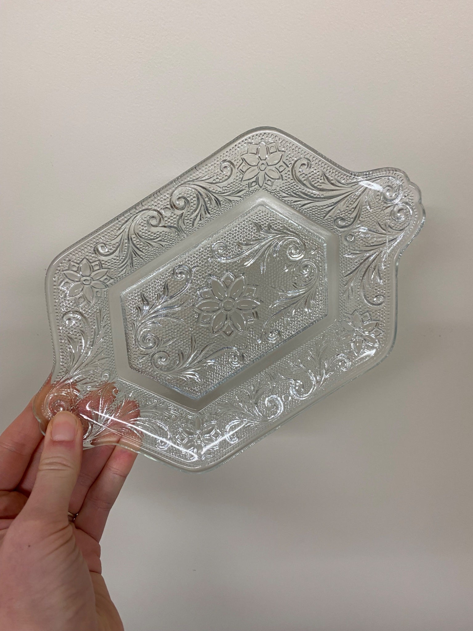 vintage glass tray - 2