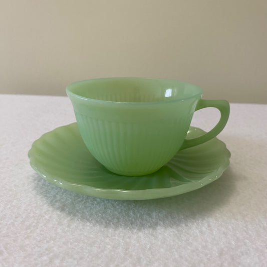 Jadeite Cup & Saucer - 1