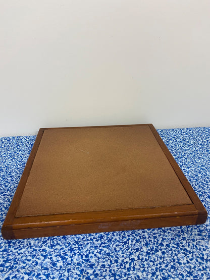 brown neutral ceramic trivet - 1