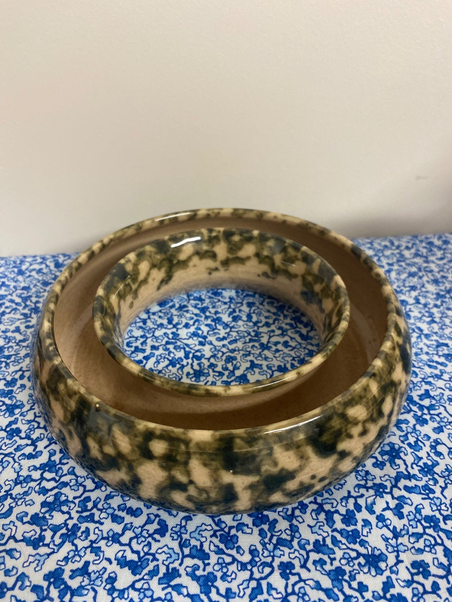 pottery pansy ring vase - 1
