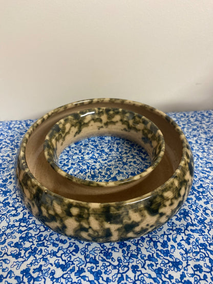 pottery pansy ring vase - 1