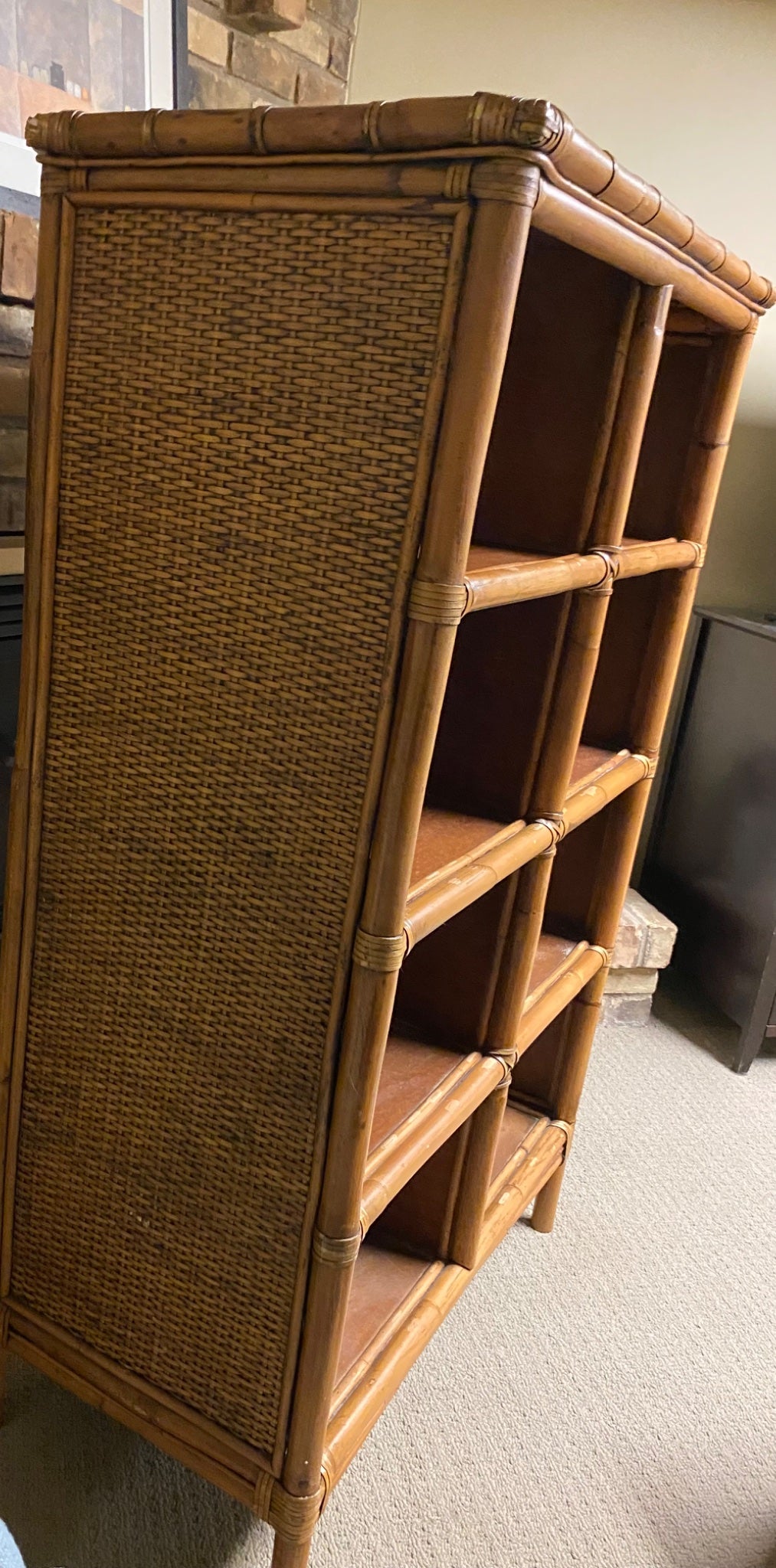 bamboo & wicker shelf - 2