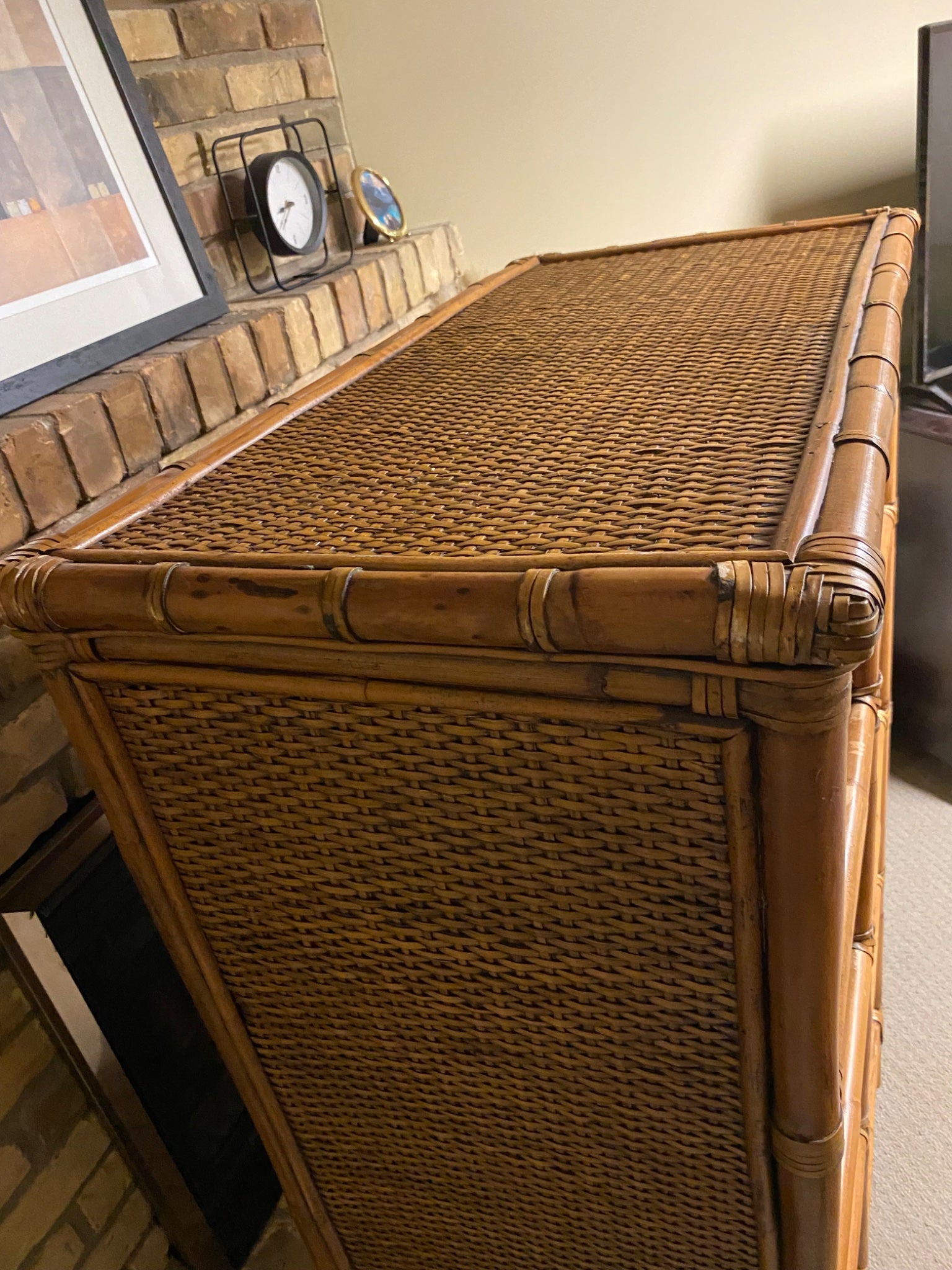 bamboo & wicker shelf - 3