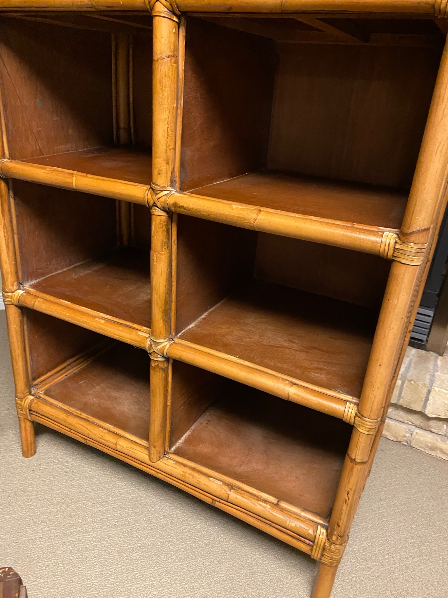 bamboo & wicker shelf - 5