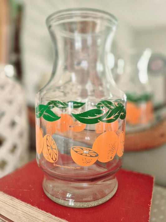 Anchor Hocking Orange Juice Jug