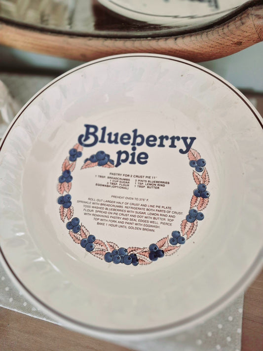 Blueberry recipe pie plate