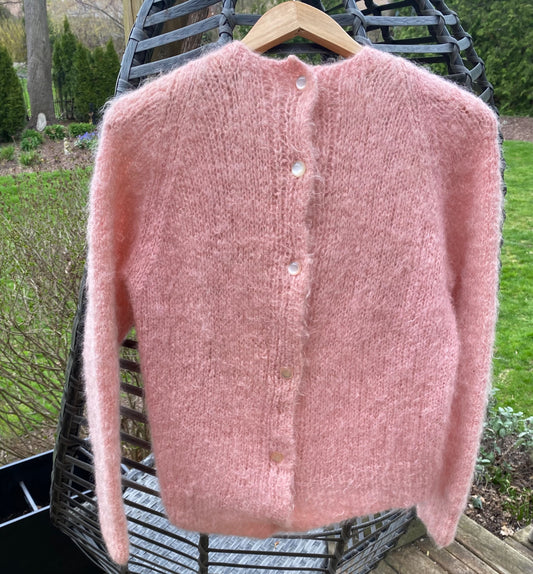 Mohair Vintage Pink Cardigan