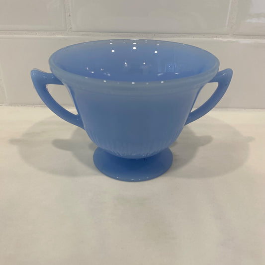 Delphite Blue Pyrex Sugar Bowl