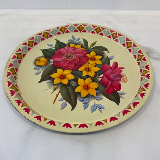 Elite Trays Floral Metal Tray