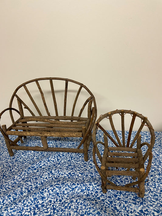 twig plant chair and couch