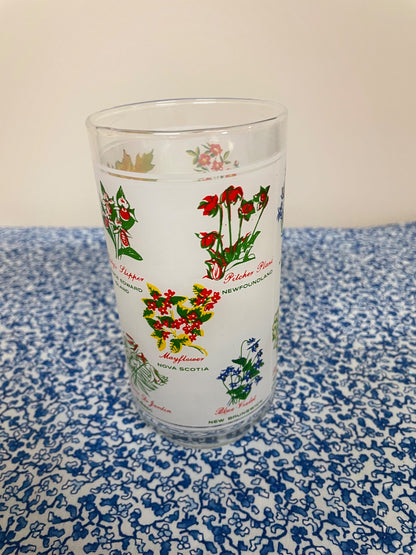 canada's provincial flowers glass