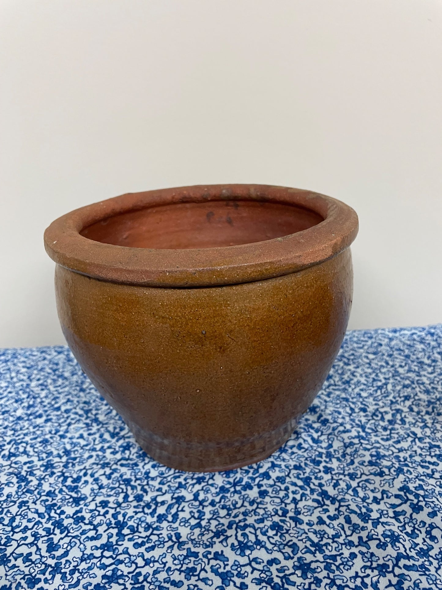 glazed red clay pot
