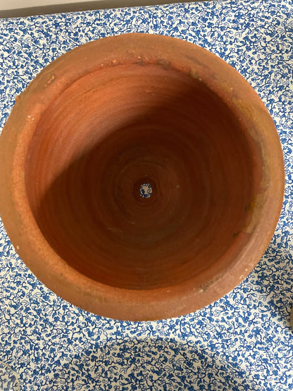 glazed red clay pot