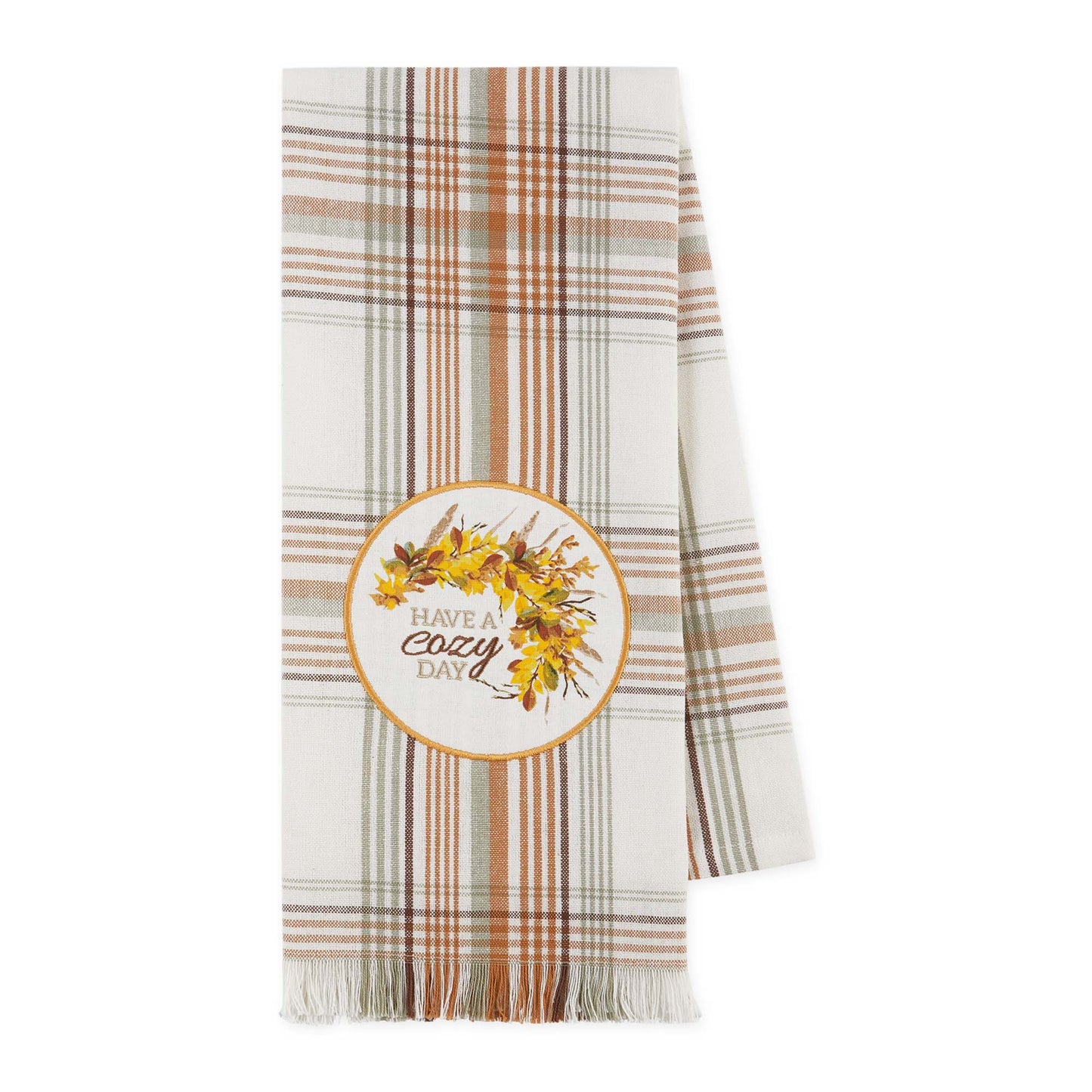 Have a Cozy Day Embellished Dishtowel