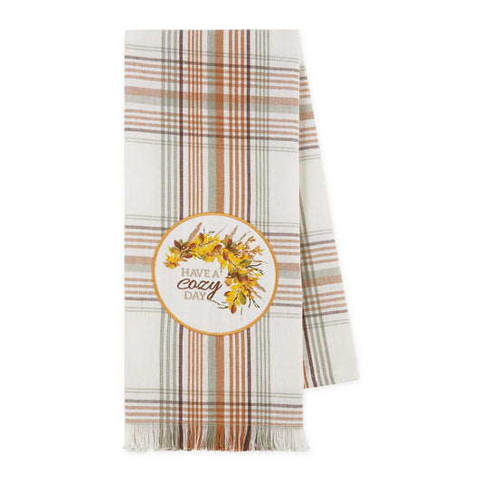 Have a Cozy Day Embellished Dishtowel