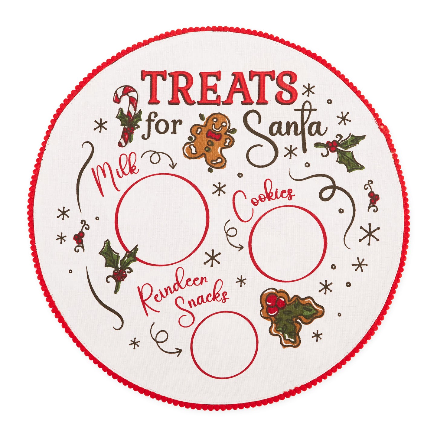 Cookies for Santa Embellished Round Placemat