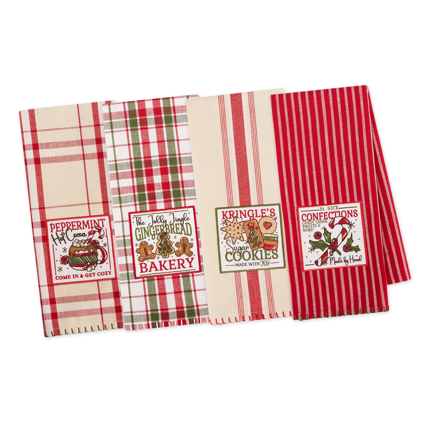 Holly Jolly Cookie Co. Embellished Dishtowels