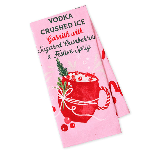 Cranberry Mule Printed Floursack Dishtowel