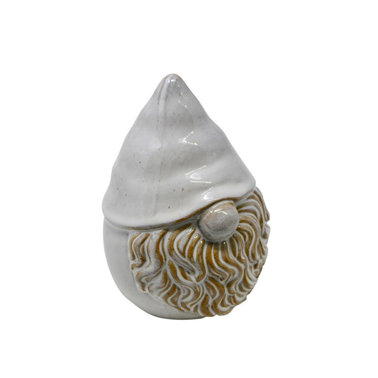 White Ceramic Gnome - Small