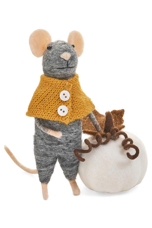 Deco mouse with pumpkin