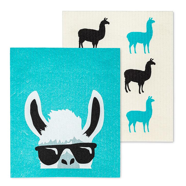 Llama w/Shades Dishcloths