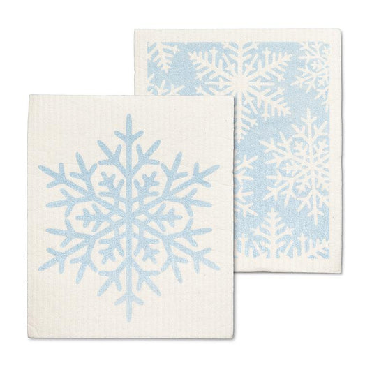 Glitter Snowflake Dishcloths