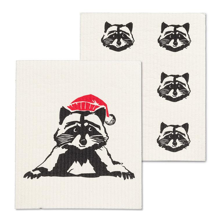 Raccoon w/Hat Dishcloths