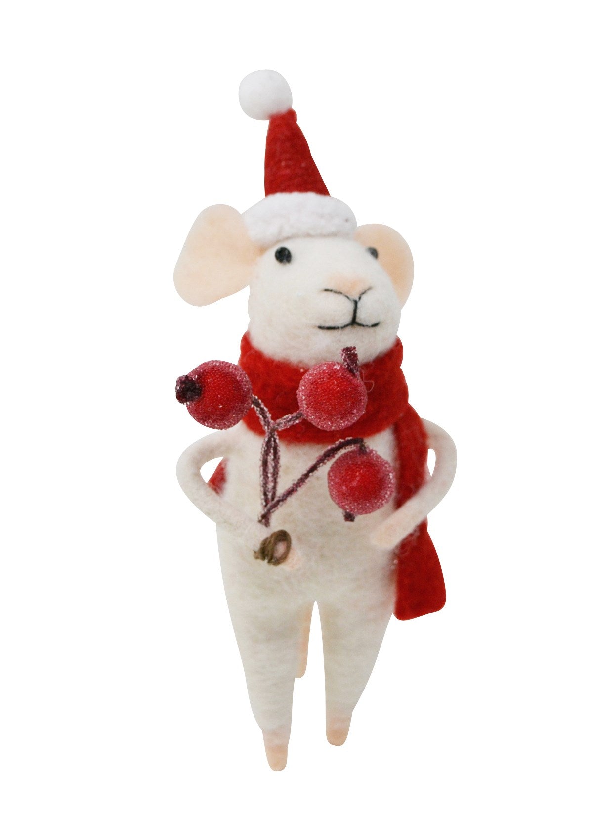 Mouse with Red Scarf Ornament