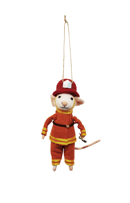 Fireman Mouse Ornament