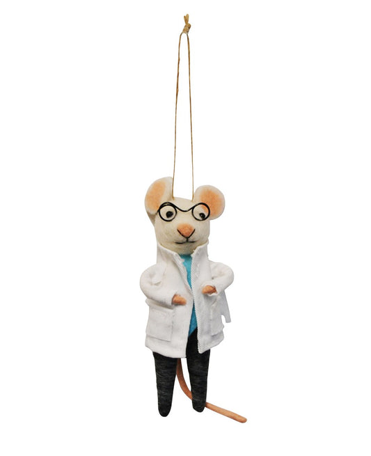 Scientist Mouse Ornament