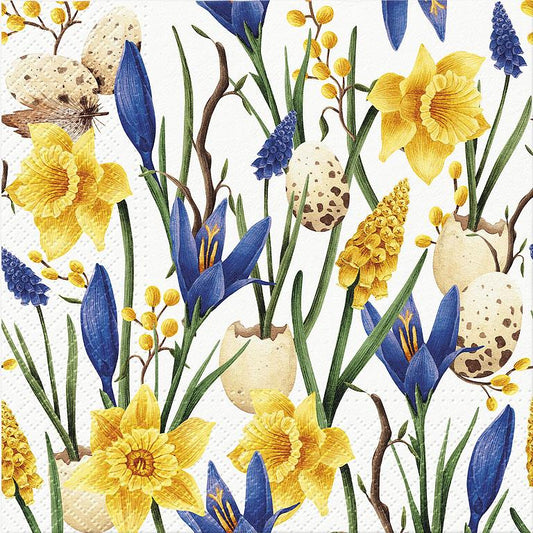 Lg Muscari & Daffodils Napkins