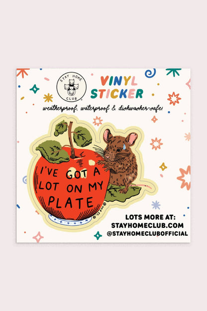 A Lot On My Plate Vinyl Sticker